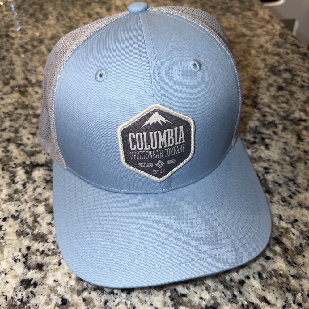 Columbia Unisex Spring Grove III Snapback Hat Cap Patch Logo O/S Blue Grey back